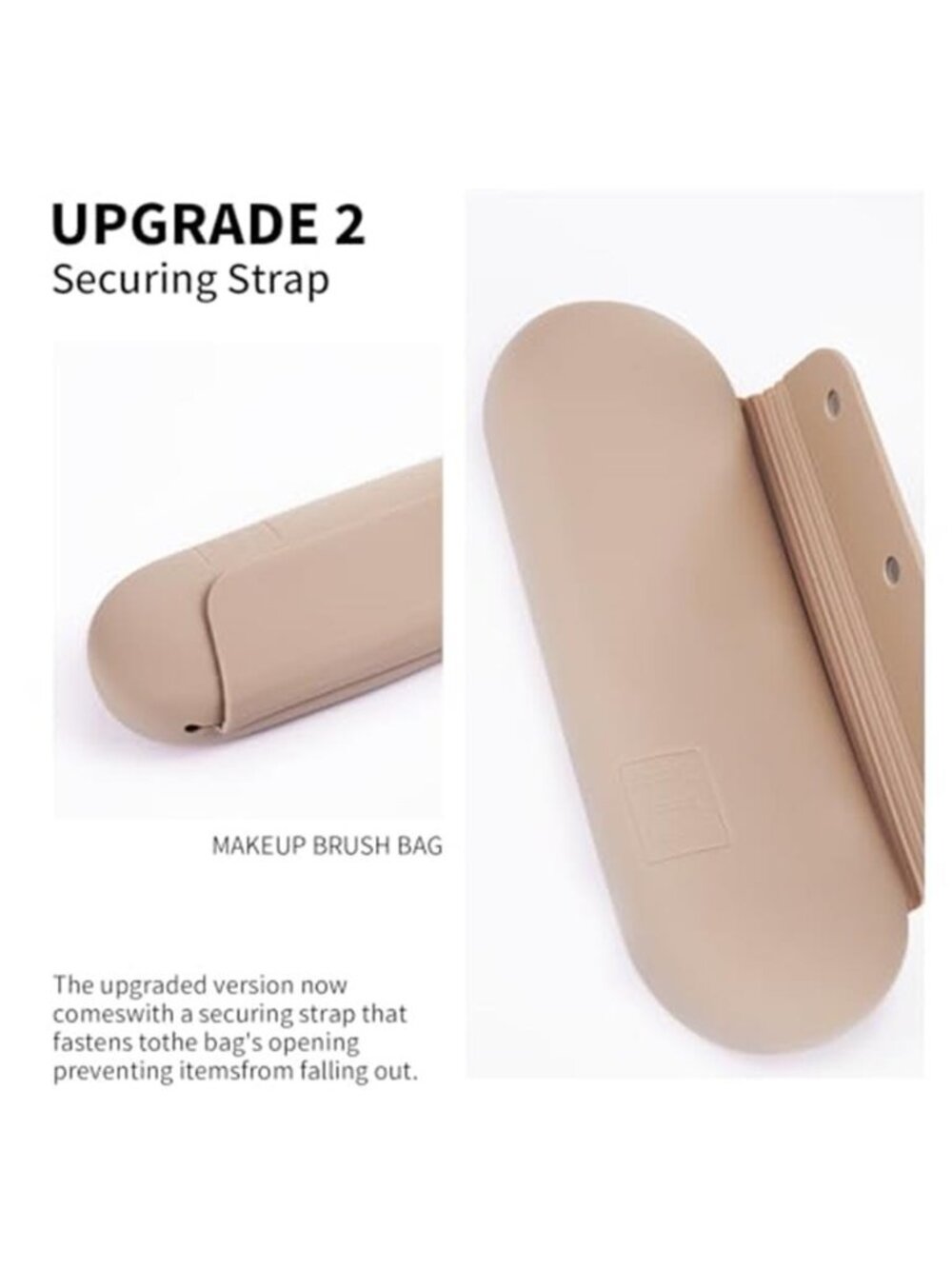 Silicone Makeup Brush Holder Travel Cosmetic Bag:Soft Portable Cosmetic Face - Picture 3 of 6